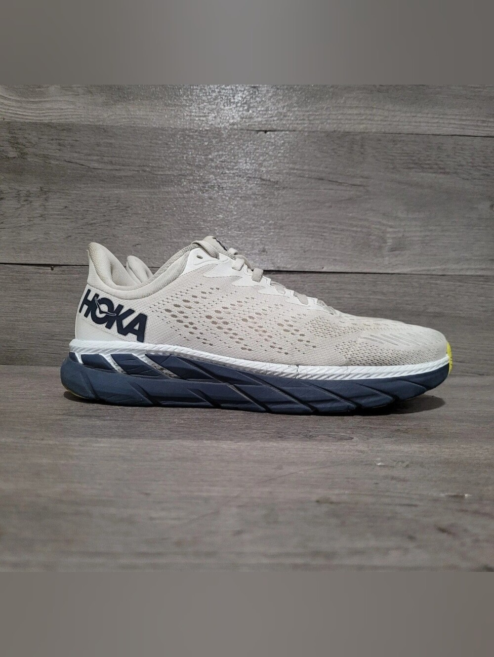 hoka clifton 7 white women's Size 10 blue Running Shoes